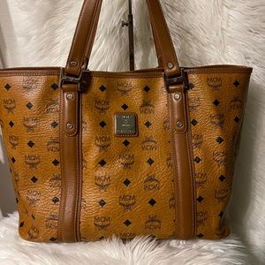 Original MCM Tote Bag in Cognac - Clean no odor, two inside pockets.